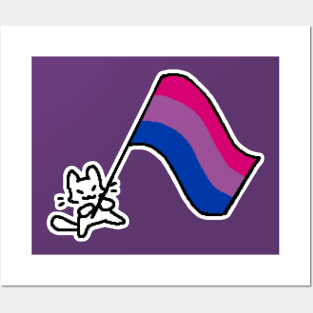 bi flag kitty Posters and Art